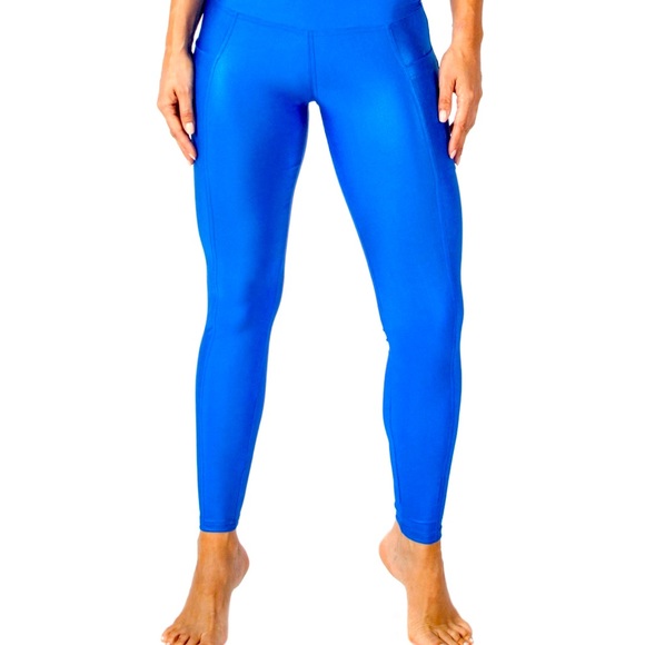 Bombom do Brasil Electric blue UPF50+ sustainable leggings - Picture 3 of 13